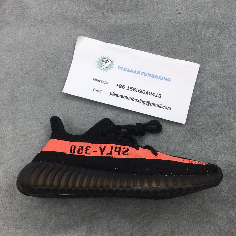 Authentic Yeezy 350 V2 Boost Red Stripe